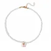 Halsketten Korean Fashion Pearl Colarbone Kette für Frauen kreativ einfacher Acrylfaller -Schmetterling Halskette für Frauen Designer Schmuck Schmuck