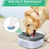 Fütterung 2 l großer Kapazität Hund Wasserschale Antisplash Floating Hund Trinkwasserschalen für Haustierkatze Hunde Slow Feeder Wasserspender Schüssel
