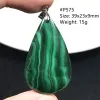 Pendants Top Natural Green Malachite Chrysocolla Pendentif pour femme Lady Man Love Gift Crystal perles argent