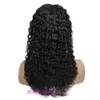 Front lace hand-woven human hair headband 13 6 Tpart deep wave wig
