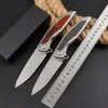 Najwyższa jakość F95NL Flipper Składanie noża D2 Grey Titanium Coated Tanto Blade Stal nierdzewna z włóknem węglowym/rąkawym nożem kieszonkowym EDC