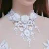 Kolyeler Lady Chokers Yaprak Tassel Kadın Boyun Takı Aksesuar Kız Dantel Gotik Vintage Seksi Moda Velvet Gül Boncuklar Çiçek Kolye