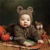 Akcesoria Noworodka Romper Baby Boy Girl Bear Body Bodysuits Strój Photography Rekwizyty