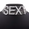 Colliers Rhinestone Choker Collier Luxury Fashion Crystal Jewelry Sexy Word Chocker Bling Glam Accessoires de bijoux féminins Sparkly