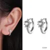 Boucles d'oreilles mini boucles d'oreilles rond argentées 925 100% unisexe 18k d'or de couleur pour femmes petits oreilles ongles diamant imitez les bijoux de piercing