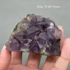 Hängen 100% Natural China Fujian Purple Fluorite Raw Stone Mineral Prov Healing Crystal Collection