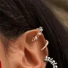 Boucles d'oreilles TRENDY PEARL RIVET Clip Electes d'oreilles pour femmes Couleur d'or C Fondeurs d'oreille CZ en forme de CZ sans fête percée Bijoux de bijoux