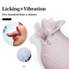Jouet sexy interactif féminin de lèche-langue de vibration automatique de mode