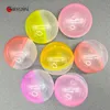 100pcs 45 mm de plástico PP Cápsulas de juguete Medio transparente colorido redonda de sorpresa