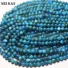 Perles Meihan en gros de l'apatite bleu et à l'apatite bleu 7,58 mm 9,510 mm.