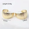 Earrings European and American Style Wide Face Opening C Shape Printing Hoop Earrings Fashion Female Exaggerated Ins Trendy Luxury Brinco