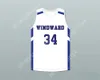 Custom Qualquer nome Mens Juventude/Crianças Shareef O'Neal 34 Windward School Wildcats Wildcats Basketball Jersey 2 Top Stitched S-6xl