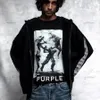 Purple Tshirt Men Tshirt Designer Shirts Mens Tshirt Graphic Tee Brand Purple Tshirts Cotton Street Graffititir High Street Hipster Forting Ajustement S-XL