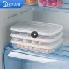 Bins Transparent Preservation Box PE Soft Cover Refrigerator Can Stack Seafood, Fresh Vegetables Storage Box Freezer Home Accessories