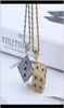 Iced Out Dice For Men Women Luxury Designer Mens Bling Diamond Cube Pendants Gold Silver Zircon Jewelry Love B2En Necklaces W69Ms14873119