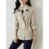 Trench da donna Trench Coats Windbreaker 2024 Spring Korean Wild Shee Fashion Giacca rosa rivestimento per studente