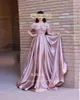 Party Dresses Bafftafe Simple A Line Pärled Kvinnor Prom Satin Off the Shoulder Formal Eccident Dress Special Evening Gowns 2024