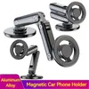 Téléphone portable supporte les supports de téléphone de voiture magnétique ALLIAGE 360 Stand de téléphone pliant rotatif adapté à l'iPhone 15 14 12 Pro Max Samsung Car Stand Y240423