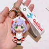Keychains Creative Genshin Impact handgemaakte sleutelhanger rond het schattige spelpersonage Silicone Doll Schoolbag hangers
