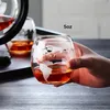 Creative Globe Decanter set med blyfria karaffe utsökt trästång och 2 whiskyglasögon Whisky GRAD GRÅN 240419