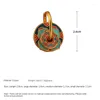 Kolczyki obręcze Oryginalne chiński styl multi noszący kolor emaliowanego oleju kroplówki z wysokiej klasy etniczną retro dla kobiet R02