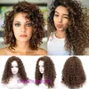 Wigs de moda por atacado Cabelo para mulheres peruca as mulheres da moda Pequena faixa encaracolada Fibra sintética preta