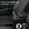 Chargers Cup Holder Wireless Car Chargers för iPhone 14 Pro/13/12/11/X/XR/8 Qi Car Wireless Charging Cup för Samsung S23 Xiaomi Universal
