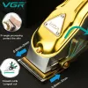 Trimmer VGR trådlös laddningsbar hårtrimmer för män Metal Hårklippmaskin Professionell hårklippare Skägg Trimmer Barber Kit