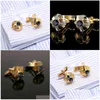 Cuff Links Cuff Links Luxury Mens Cufflinks 925 Sier Gold Lawyer Button Botão Francesa Jóias de Casamento Pais do Dia Diretora Droga Droga Cu Dh4uw