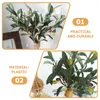 Kwiaty dekoracyjne 6 szt. Sztuczna gałąź oliwka domowa gałęzie gospodarstwa domowego plastikowe dekoracje kwiatowe do wazonów sztuczna roślina