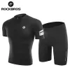 Sets Rockbros Ciclismo Jersey Men Desmontable Camisa de verano ropa Jersey Ciclismo Ropa seca rápida Antiuv Reflexivo Manga corta