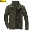 Jackets para hombres Bomber Jacket 2024 Spring Autumn Cotton Ejército Tácticas de abrigo verde Marca de la marca Fashion Fashion Me al aire libre