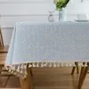 Table Cloth Korean Style Small Daisy Floral Tablecloth Rectangle Cotton Linen Cover For Coffee Dining Wedding Tea Decor Pastoral