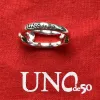 Rings 2023 Unode50 Hot verkopen Spaanse hoogwaardige dames eenvoudige ring romantische vakantie sieraden cadeauzakje met