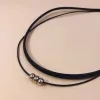 Halsband klassiska gotiska tatuering svart läder choker halsband för kvinnor pärlor pendell charm halsband boho smycken julklapp x0159