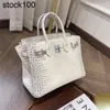 Bychance Platinum Small Bag Coseer Home Drill Backle Himalayan Crocodile Cow Cow Handhed Women's Women's Sac à main le cuir authentique