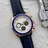 2022 Super Six Nadel Vollfunktion Quarz Timing Mens Business Edelstahl Watch Gurt Fashion Watch