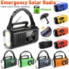 Radio 10000MAH Emergency Radio Solar Hand Crank Radio AM FM NOAA Weather Radio USB laddning LED -ficklampa Power Bank laddningsbar