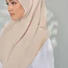 Ramadan Chiffon Hijabs para mujer Hijabs instantáneos con gorra Khimar Islam Jersey Head Buff Wailwaps Muslim Women Clothing 240409