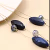Double Layered Crystal Gemstone Blue Fashionable Necklace, Simple and Versatile, Yanglin Jewelry
