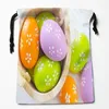 Storage Bags Easter Eggs Drawstring Custom Printed Receive Bag Compression Type Size 18X22cm