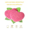 Scrubbers 20/50Pcs Heart Natural Wood Pulp Sponge Cellulose Compress Cosmetic Puff Facial Wash Sponge Face Care Clean Makeup Remover Tool