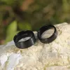 Группы Tigrade Black Titanium Ring для мужчин свадебные ювелирные ювелирные украшения 4/6/8/10 мм Cool Dark Classic Cring Кольцо женского размера 415