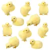 Figurines décoratives 10 pcs de Pâques bébé poussins petit mini poulet en peluche petit gazouillis en peluche