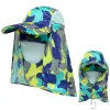 Accessori cappelli da visiera unisex pesca protezione solare berretto per protezione UV facciano copertura del collo protezione solare di cappelli da pesca da pesca sportiva per esterni