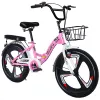 Lights Folding Bicycle 18/20 Inch Primary School Student Lightweight Aluminum Alloy Onewheeled Middleaged Children's Bike Back Stool
