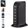 Hubs Fast Multi 6 USB Port Hub Charger Desktop Snellaad Dock Station Home Meerdere reisadapter Wall Socket Us Au Eu UK -stekkers