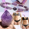 Strands 1pcs Amethyst Bodypurify Slimming Bracelet Natural Amethyst Bead Energy Bracelets for Women Relieve Fatigue Lose Weight Gift