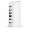 Hubs 6 Multi Usbpoort Hub Splitter fast Charger Quick Charge Base Charging Dock Station Base Home Reizen Muur Socket US AU EU UK Plu