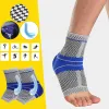 Veiligheid 1 paar 3D Elastische siliconen enkelondersteuning Brace Compressie Antisprain Sportwandige enkel Sokken Beschermer Women Men Tieners Custom